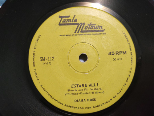 Vinilo Single De Diana Ross - Estare Alli ( E108