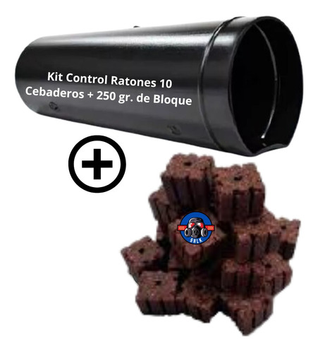 Kit Control Ratones 10 Cebaderos + 250 Gr. De Bloque Rastop