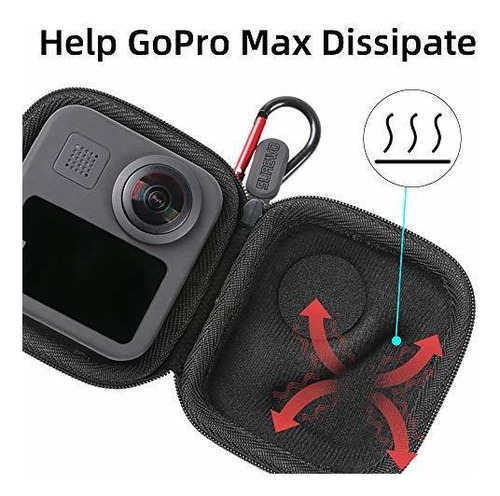 Imagen 4 de 6 de Mini Estuche Duro Para Cámara De Acción Go Pro Max, Duro Sh
