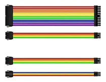 Comprar Cable Extensión Rainbow Pci-e 24 4+4 8 6 Pin Atx Cpu Gpu 