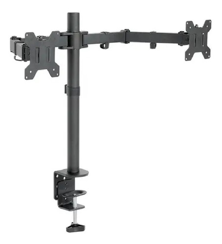 Soporte Doble Monitor De Mesa Articulado 15 A 33 Pulgadas Color Negro