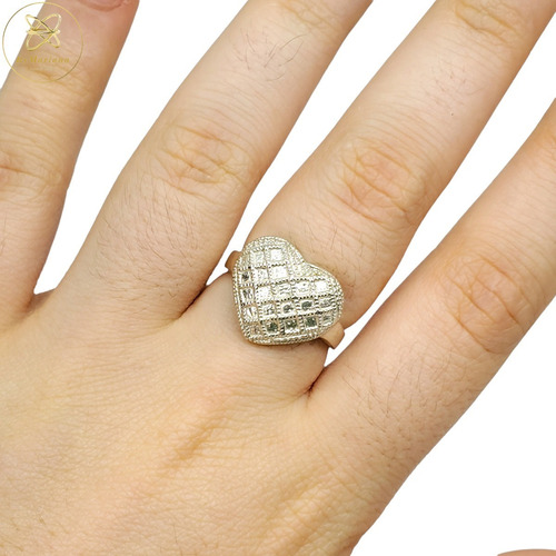 Imagen 3 de 6 de Anillo Plata Corazon