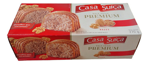 Bolo Suíço Nozes Casa Suíça 270g