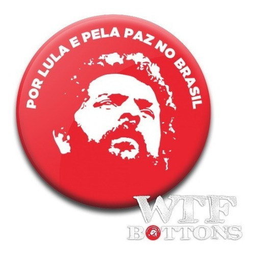 5 Bottons Botons Broches Lula 2022 Presidente Pela Paz