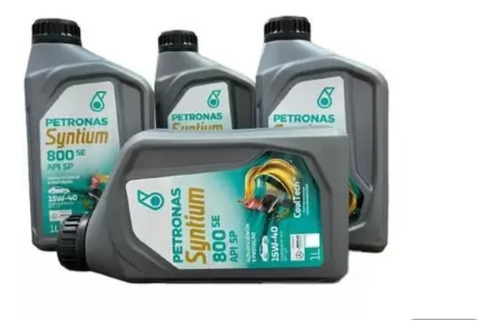 Kit 4 Óleos Petronas 15w 40 Semissintético Syntium 800 Se Sp