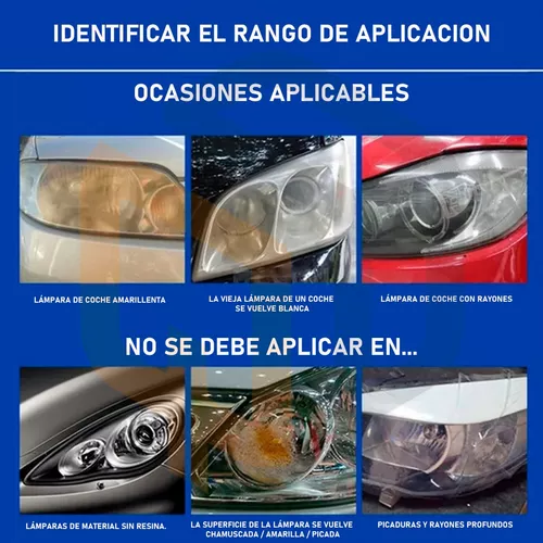 Kit de Restauración de Faros con Polimero Reparación de Arañazos