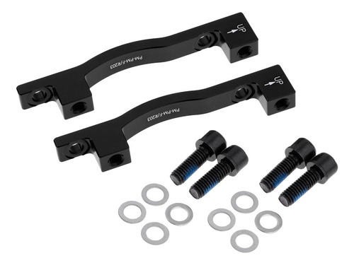 2 Unids / Set Pinza Adaptador Poste Montaje Pm 203mm Negro