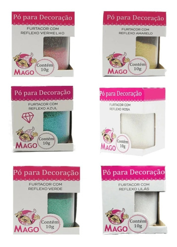 Kit Pó Para Decoração Mago Furtacor 10gr - 6 Cores