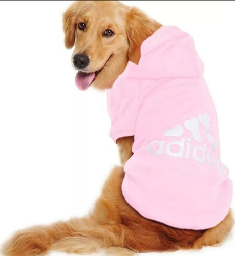 Polerón Sudadera Perro Rosado Deportivo Talla Grande 