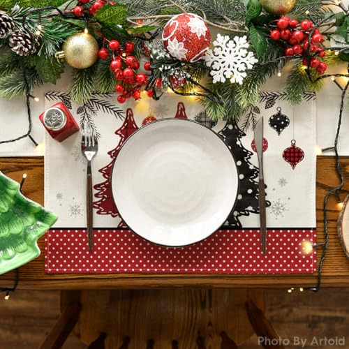 Manteles Individuales De Navidad, Árboles De Pino, Copo De N
