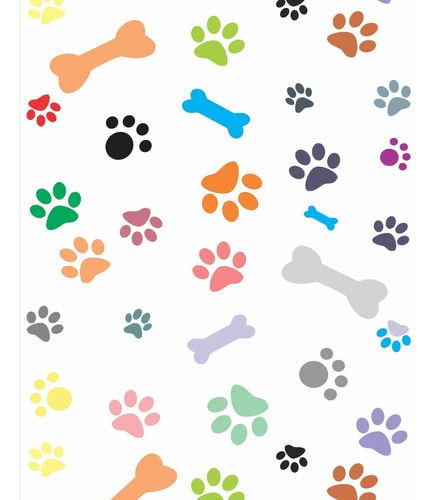 Papel De Parede Infantil Pet Patinhas Dog Lavável 3,00x0,50