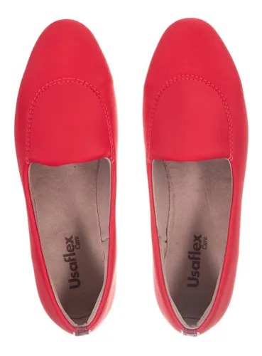 Sapatilha Feminina Usaflex Vermelho T7524db Frete gr tis