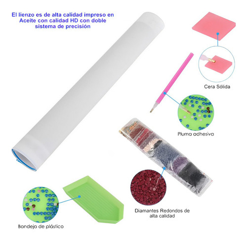 F Kit De Pintura De Diamante 5d Casas Dibu 40x30 Diamond