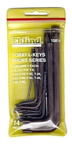 Eklind 10814 14 Piezas Serie Corta Torx Lkey Conjunto Con Bo