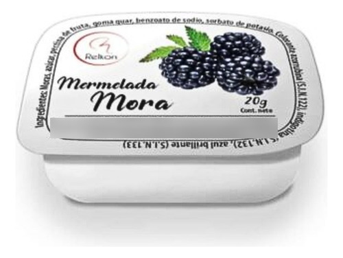 Mermelada De Mora Relkon Mini Porción (20gr X 192un)
