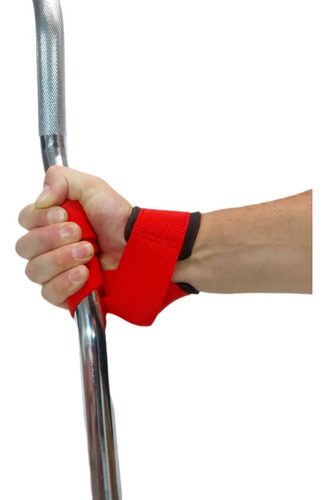 Straps Lifting Gym Correas Pesas Fitness Crossfit Muñequeras Color Rojo