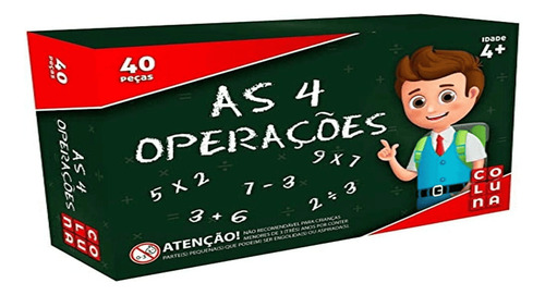 Jogo Educativo Infantil De Matemática - As 4 Operações - Com 54 Peças