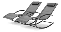 Comprar Monibloom Juego De 2 Sillas Mecedoras Con Marco De Metal
