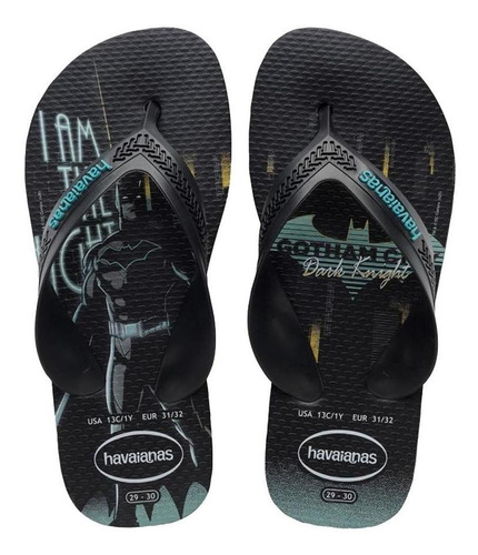 Havaianas Ojotas Kids - Max Herois Batman