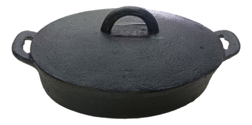 Olla Fundición De Hierro Oval 1 Litro Con Tapa