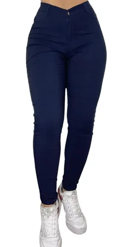 Pantalon Azul Marino Mujer De Vestir