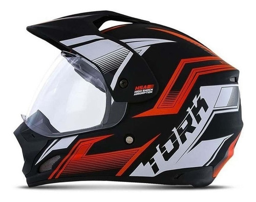 Capacete Moto Off Road Pro Tork Th1 Vision New Adventure Cor Preto/Vermelho Tamanho do capacete 60