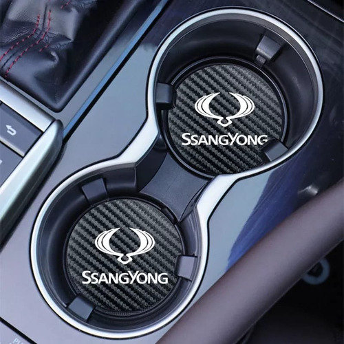 Posavasos Ssangyong 2 Unidades ( Goma) - Automóvil