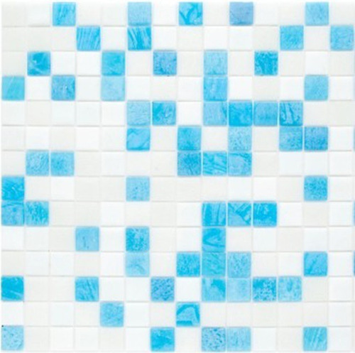 Mosaico Vidrio Mezcla Azul Claro Piscina 2x2 Caja=4,28mts²