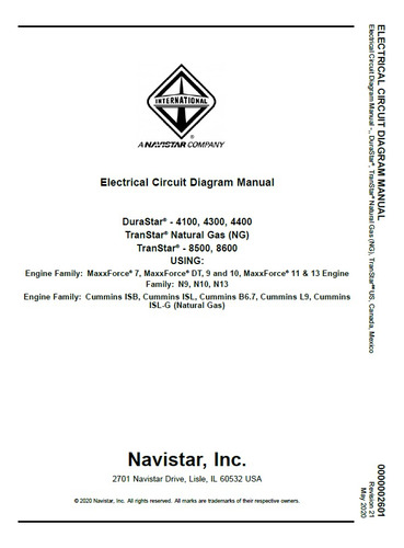 International Durastar 4100 , 4300, 4400 Wiring Diagram