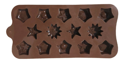 Molde Silicona Bombones Modelos Jabones - Sheshu Home Color Estrellas/Sol
