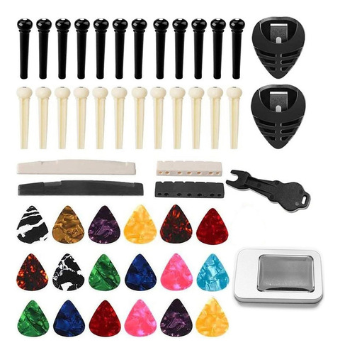 Kit De Accesorios Para Guitarra Folk Acústica, Incluye Pasad