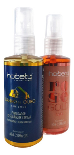 Kit 2 Finalizadores Rose Gold 60ml Ouro 60ml Hobety