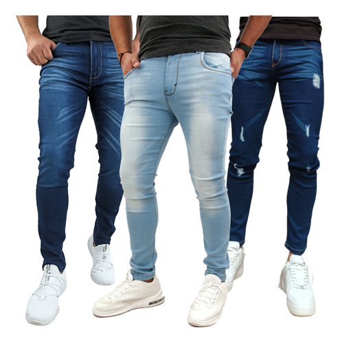 Combo 3 Pantalones Skinny Indutex