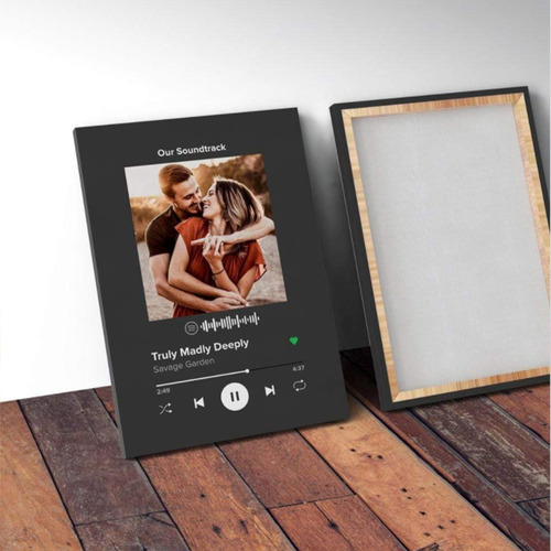 Cuadro Código Spotify Regalo Perfecto En Canvas Con Bastidor