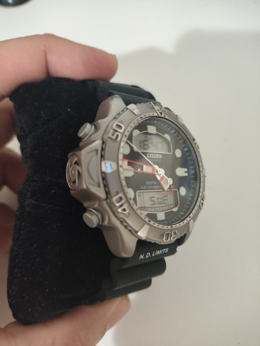 Citizen Aqualand Titanium C500 De Coleção Impecável. Preto