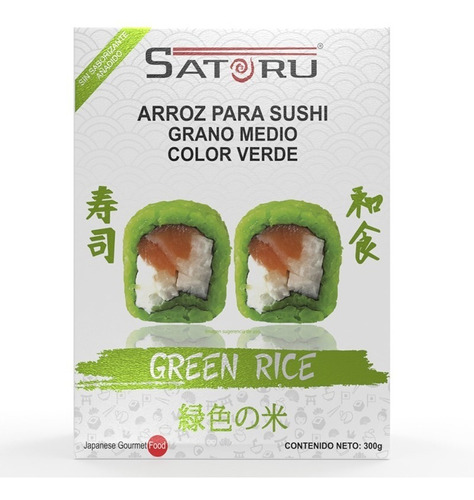 Arroz Japonés Verde Para Sushi Sin Sabor Añadido 300g