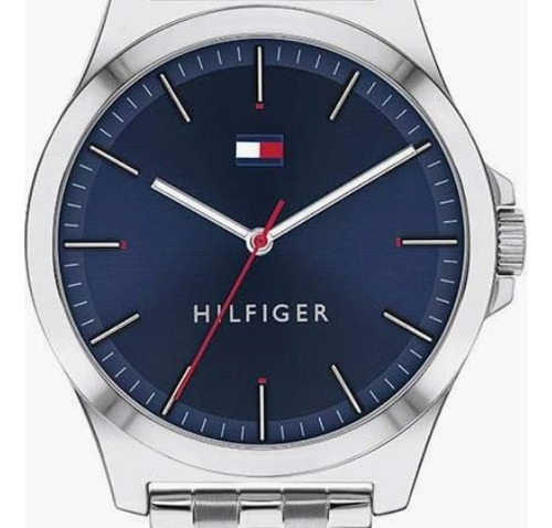 Reloj Para Hombre Tommy Hilfiger Plateado Informal 43 Mm