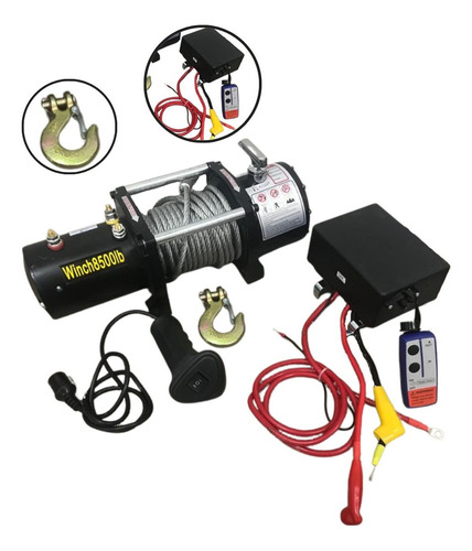 Guincho Elétrico 8500 LB com Cabo Aço 24 metros e Controle Remoto 3863 Kg Importway Iwge-8500