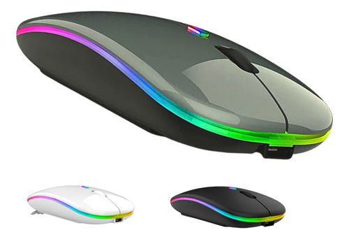 Mouse Sem Fio Recarregável Rgb Ergonômico Usb Led Wireless