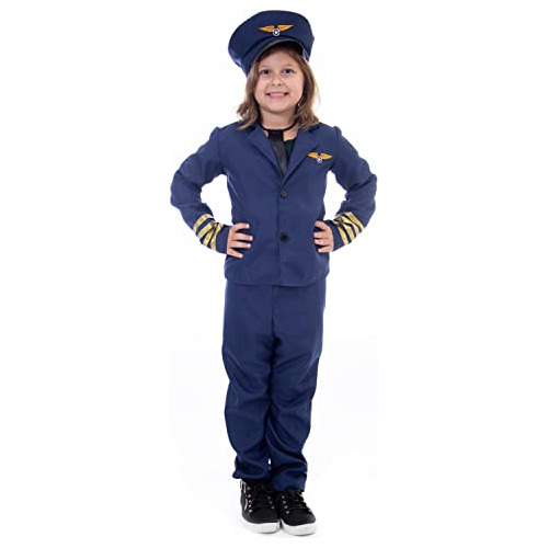 Disfraz De Piloto De Línea Aérea Para Niños, Disfraz De Hall