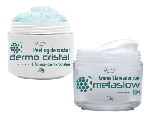 Skin Care Peeling Cristal E Creme Clareador Melaslow Lucy's Momento de aplicação Dia/Noite Tipo de pele Todo tipo de pele