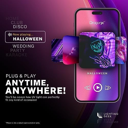 Luz Estroboscópica Led Uv Hades De 180 W Para Halloween, Luz