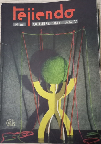 Set 7 Antiguas Revistas Tejiendo Década Del 40. Excelentes. (Usado)