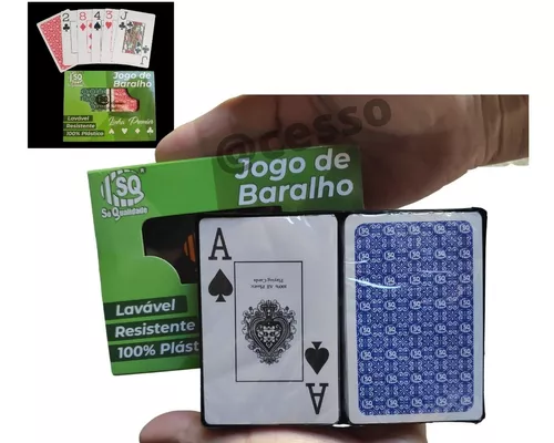 Jogo de carta Baralho EXPRESS Duplo 104 Cartas 100% Plástico