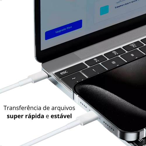 Cabo Carregador Turbo Compatível iPhone 8 X Xr 11 12 13 14