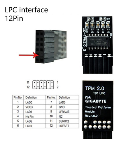 Tpm 2.0 Módulo De Seguridad De Cifrado Compatible Con Tarjet