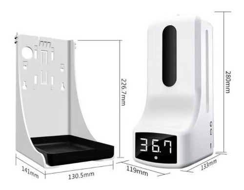 Imagen 5 de 9 de Termometro Infrarrojo Dispensador De Alcohol Gel Tripode 2x1