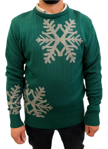  Sueter  Navideño  Ugly Sweater Con Copos De Nieve