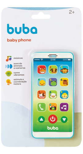 Brinquedo Musical P/ Baby Telefone Celular Phone Crianças Cor Azul