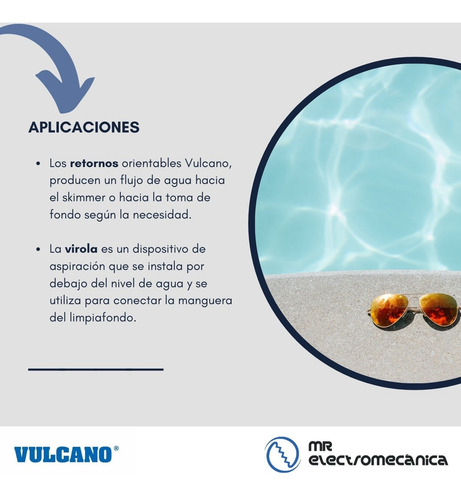 Imagen 3 de 10 de Kit Vulcano Pileta Hormigón: Bomba 1/2hp Bae050 + Accesorios